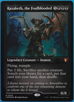Razaketh, the Foulblooded (ETCHED) FOIL Commander Masters MINT (503648) ABUGames - Image 1