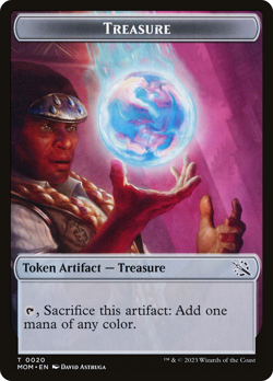 GREMLIN // TREASURE TOKEN x4 mtg NM Commander March of The Machine - Image 2