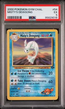 2000 POKEMON GYM CHALLENGE #54 MISTY'S DEWGONG PSA 5 - Image 1