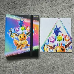 Official Pokemon Prismatic Evolutions Eevee Binder + Poster - Image 1