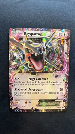 Pokemon Shiny Rayquaza EX - XY69 SM Black Star Promo (Jumbo/Oversized Size) NM - Image 1