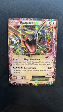 Pokemon Shiny Rayquaza EX - XY69 SM Black Star Promo (Jumbo/Oversized Size) NM - Image 2