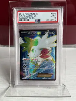 Pokemon Xy 2015 Roaring Skies Shaymin Ex Full Art Psa 9 Mint - Image 1