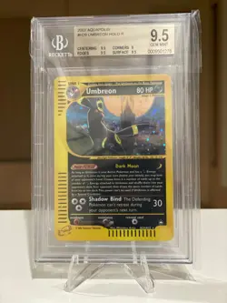 Pokemon Aquapolis Umbreon H29/H32 Holo Rare BGS 9.5 PSA 10 GEM Mint Pop 10 - Image 2