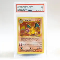 Pokemon 1999 Base Set Shadowless Charizard Holo [PSA 1] - Image 1