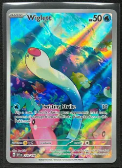 Pokemon 2023 Scarlet & Violet Wiglett 206/198 Illustration Rare NM - Image 1