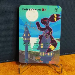 *Signed* Pokederp Darkyootie Big Boy Umbreon Fan Art Custom Derpy Card Alt Art - Image 1