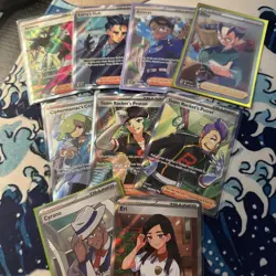 Pokemon Trading Card Game TCG Full Art Trainer Cards Collection Lot Of 9 - Image 1