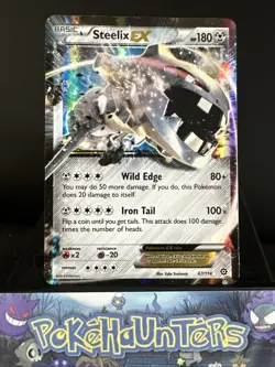 Pokemon Card Steelix EX 67/114 XY Steam Siege Holo Ultra Rare L/P - Image 1