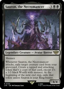x1 Sauron, the Necromancer R MTG The Lord of the Rings: Tales of Middle-Earth M/ - Image 1