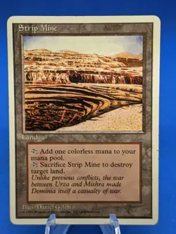 MTG - STRIP MINE - 4th ED * MODERATELY PLAYED * - Image 1