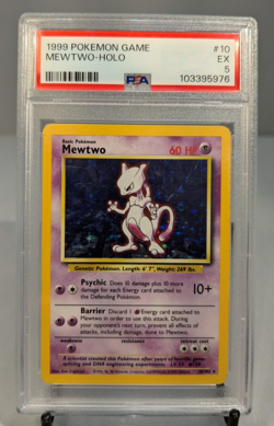 Pokemon 1999 Base Set Mewtwo Holo 10/102 PSA 5 - Image 1
