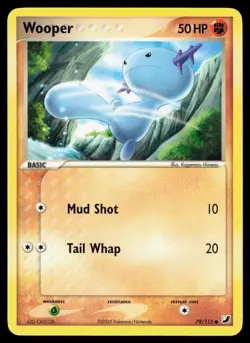 Wooper 79/115 Common Pokemon Unseen Forces MP - Image 1