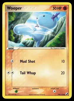 Wooper 79/115 Common Pokemon Unseen Forces MP - Image 1