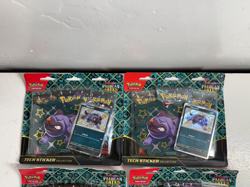 LOT OF 6 Pokemon Paldean Fates Tech Sticker Collection 3 Pack blister NEW SEALED - Image 2