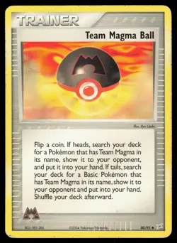 Team Magma Ball 80/95 Uncommon Pokemon Team Magma vs Team Aqua MP - Image 1