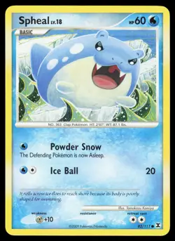 Spheal 82/111 Common Pokemon Rising Rivals MP - Image 1