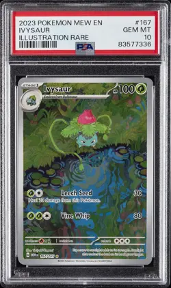 2023 POKEMON MEW EN-151 ILLUSTRATION RARE #167 IVYSAUR PSA 10 - Image 1