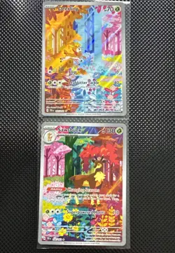 Pokemon TCG Deerling 165 Sawsbuck 166 Temporal Forces Illustration Rare S&V - Image 1
