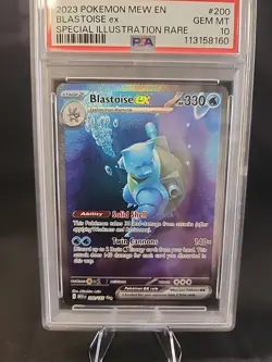 2023 POKEMON MEW EN-151 SPECIAL ILLUSTRATION RARE #200 BLASTOISE EX PSA 10 - Image 3