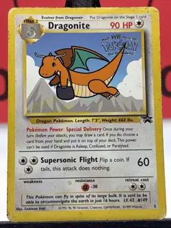 Dragonite Black Star Promo 5 1999 WB Pokemon The First Movie WOTC Vintage HP - Image 3
