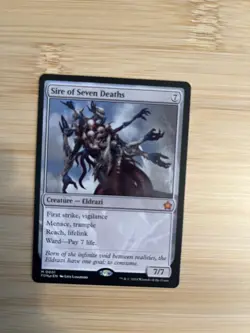 Sire of Seven Deaths FDN Foundations MTG Card Mythic, M/Nm Condition - Image 1