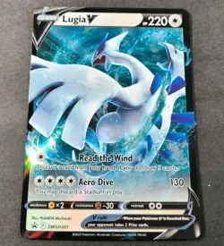 Pokemon Lugia V Black Star Promo Holo Card SWSH301 NM - Image 1