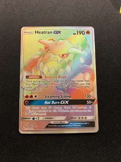 Heatran GX 238/236 MINT/NM -Rainbow Rare Pokemon Card- Unified Minds (1a) - Image 1
