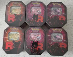 Pokemon TCG Team Rocket Full Set Of Tins Pokemon Cards Tin Sealed Box Boxed - Image 1