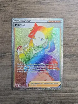 Pokemon TCG Marnie 208/202 Sword & Shield Base Set Secret Rare Card NM - Image 1