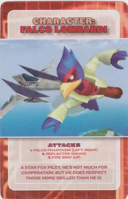 Falco Lombardi - 2001 Super Smash Bros. Melee Battle Card Magazine Exclusive - Image 1