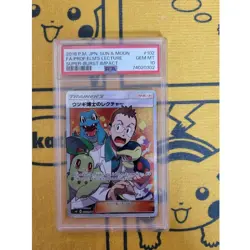 PSA10 Professor Elm's Lecture #102 Trainer SR Pokemon Card Game 2018 Sun & Moon - Image 1