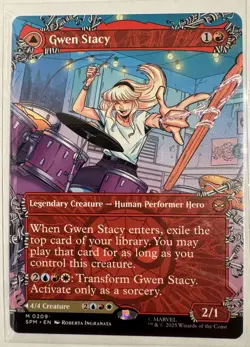 Gwen Stacy (0209) (Borderless) Marvel's Spider-Man Regular MTG - Image 1