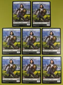 8 Soldier Token Core Set 2021 M21 Magic the Gathering MTG 8 - Image 1