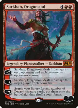 Sarkhan, Dragonsoul [Core Set 2019] Lightly Played Foil - Image 1