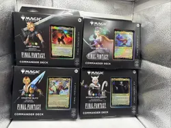 FINAL FANTASY Sealed Commander Deck Display (Set of All 4 Decks) Magic MTG - Image 1