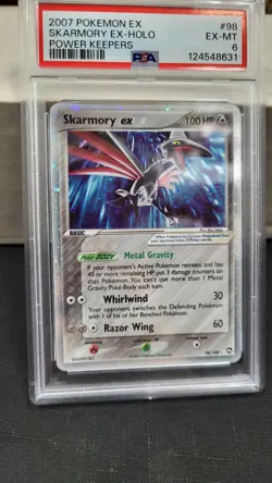 2007 SKARMORY EX HOLO EX POWER KEEPERS POKEMON TCG PSA 6 EXCELLENT-MINT #98 - Image 4