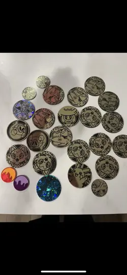 25 Pokemon Tokens Game Coins Lot Mixed - Image 1