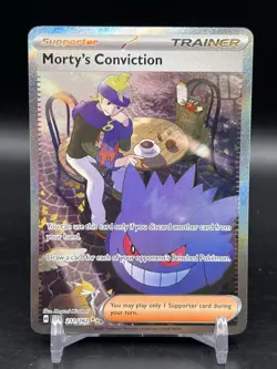 Morty's Conviction 211/162 Special Illustration Rare Pokemon Temporal Forces NM - Image 1