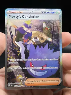 Morty's Conviction 211/162 Special Illustration Rare Pokemon Temporal Forces NM - Image 3