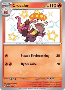 Pokemon TCG Shiny Crocalor SVP080 Scarlet & Violet Black Star Promo Shiny Rare - Image 1