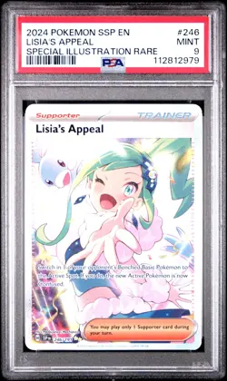 2024 POKEMON SSP EN-SURGING SPARKS #246 LISIA'S APPEAL PSA 9 - Image 1
