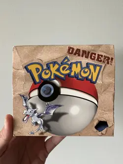 Pokemon TCG Fossil Unlimited EMPTY Booster Display Box Vintage 1999 - Image 1