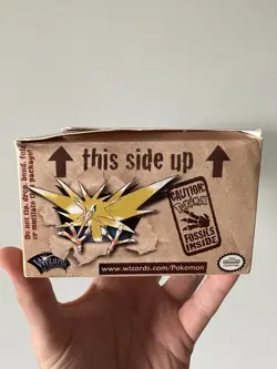 Pokemon TCG Fossil Unlimited EMPTY Booster Display Box Vintage 1999 - Image 2