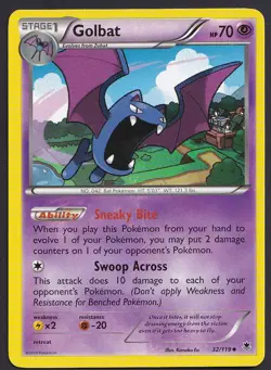 Golbat 32/119 XY Phantom Forces Pokemon Regular Uncommon LIGHTLY PLAYED LP - Image 1
