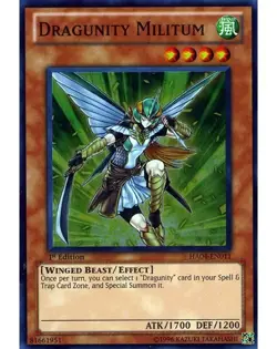 Yugioh - Dragunity Militum (Super Rare) (1st Edition) - HA04-EN011 P - Image 1