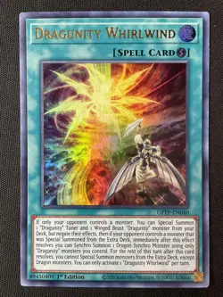 Yu-Gi-Oh TCG Ghosts From the Past #GFTP-EN040 Dragunity Whirlwind 1st Edition LP - Image 1