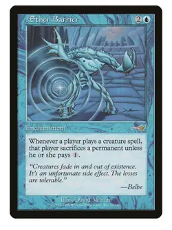 Aether Barrier MTG Nemesis Rare LP Lightly Played Single Card - Image 1