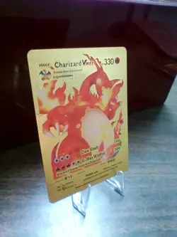 Charizard Vmax Gold Foil Textured Display Card T10 - Image 1