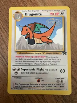 Pokemon TCG Dragonite #5 Black Star ⭐ Promo WB Stamp Rare Vintage, LP Nice Card - Image 1